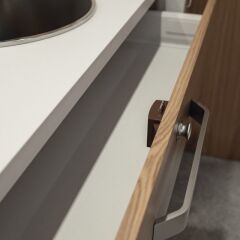 Hafele Sürgü Kilit 25mm, Nikel Renk