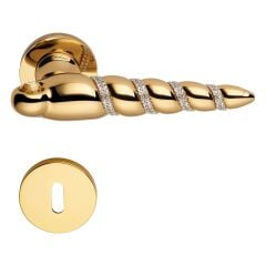 Shell Mesh Kapı Kolu Seti Parlak Altın Oda