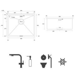 TOYA Mutfak Evyesi ve Arıtmalı Musluk Seti