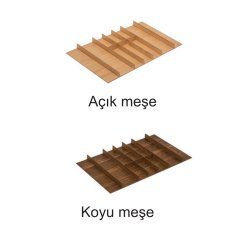 Hafele Legro Çatal Kaşıklık Ahşap Koyu Meşe 90 cm