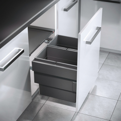 Hafele Cargo Synchro 600 Raylı Çöp Kutusu Antrasit
