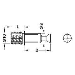 Hafele Minifix Mil 34/10/11,5mm (100 Adet)