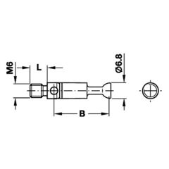 Hafele Minifix Açılı Tek Taraflı Mil (100 Adet), Galvaniz