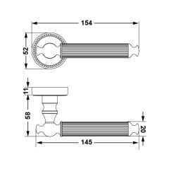 Hafele Kapı Kolu Seti Calisto WC Mat Siyah