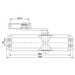Hafele DC401 Kapı Kapatıcı EN 2-4, Gümüş Renk