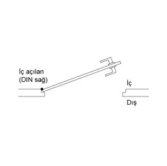 Hafele DTLite V1 H 38-56 D Sağ, Mat Krom Renk