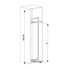 Hafele Tandem Solo Mekanizma 750/1800 Antrasit