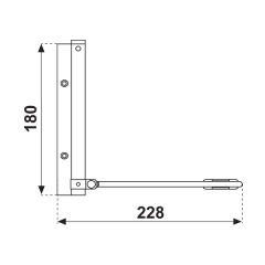 Hafele Yaylı Kapı Kapatıcı,Mat Krom