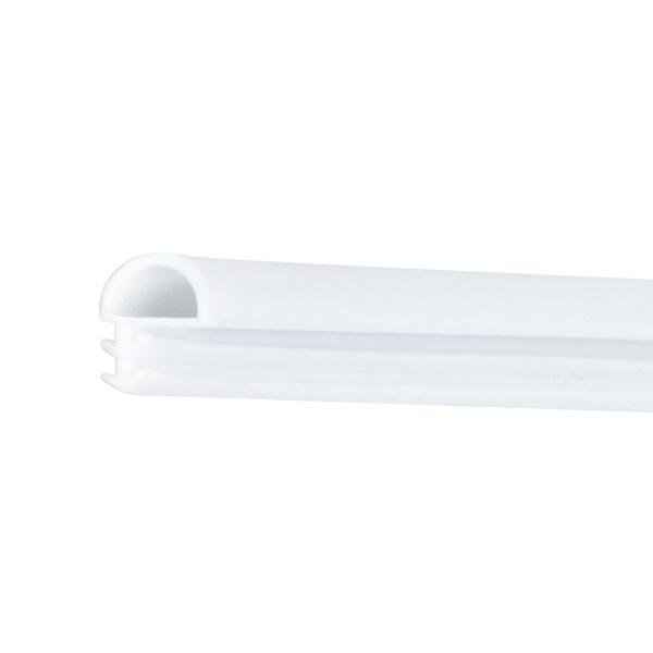 Hafele F01 Yandan Basan D Tipi Kapı Fitili 10mm, Mat Beyaz Renk (100 Metre)
