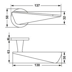 Hafele Kapı Kolu Seti Crown Barelli Mat Siyah