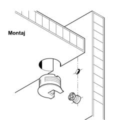 Hafele Rafix20 Tab Gövde 16mm  Beyaz (100 Adet)
