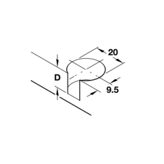 Hafele Rafix20 Gövde 16mm Kahve (100 Adet)