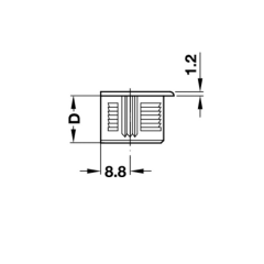 Hafele Rafix20 Gövde 16mm Kahve (100 Adet)