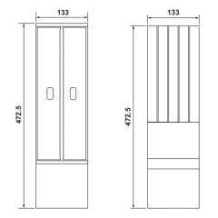 Hafele LEGRO Bıçaklık Koyu Meşe 140x470x45