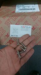 Hafele Yassı Başlı Vida M6x20mm, Nikel Kaplama (100 Adet)