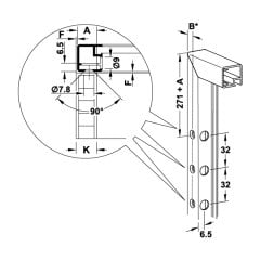 Hafele E-Verso Makas Seti A 420-550mm, Gri Renk