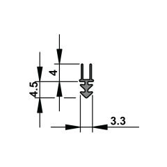 Hafele Yangın Fitili 3,5X10X2100mm Kahve Renk