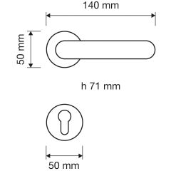 Lady Kapı Kolu Seti Bronz Barelli(Yale)
