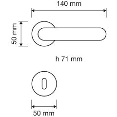 Lady Kapı Kolu Seti Bronz Barelli(Yale)