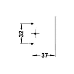 Hafele Metallamat K. H Taban (Geniş açılı) Vidalı 0mm
