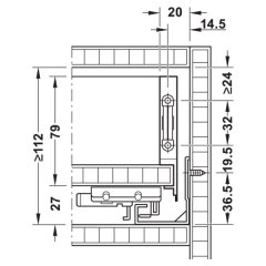 Hafele Matrıx Box Slım Çekmece Seti Mat Beyaz Vidalı 16/89Mm/350Mm 30Kg