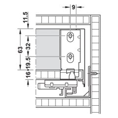 Hafele Matrıx Box Slım Çekmece Seti Mat Beyaz Vidalı 16/89Mm/350Mm 30Kg