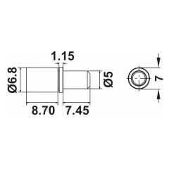 Hafele Raf Pimi Çelik-Plastik 5mm, Şeffaf (100 Adet)