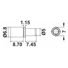 Hafele Raf Pimi Çelik-Plastik 5mm, Beyaz