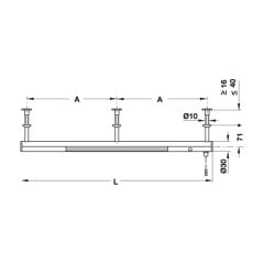Hafele Işıklı Askı Boru.Alü.Güm.13W/860mm