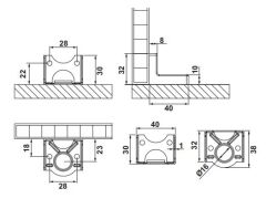 Hafele WCH06 L Askı Elemanı 1,2mm Beyaz