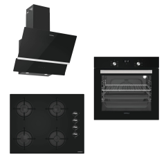 Hafele Üçlü Ankastre Set Luce Siyah