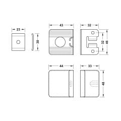 Hafele L Askı Elemanı WCH04 1,5mm Antrasit