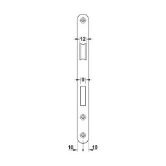 Hafele Gömme (Metal Dilli) Kilit H55.09 WC 55/20mm Parlak Pirinç Renk