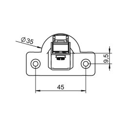 Hafele METALLA 110 SM 105°, Yarı Binili Gizli Menteşe