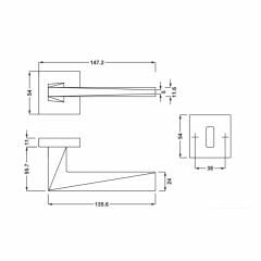 Hafele Kapı Kolu Seti Flood Barelli Mat Nikel