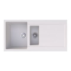 Vantole Bodrum-04 Granit Eviye 1,5 Göz Damlalıklı Beyaz