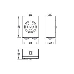 Hafele Entegre Serbest Bırakma Butonlu Manyetik Kapı Tutucu