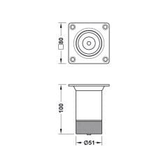 Hafele Serbest Bırakma Butonu Olmayan Manyetik Kapı Tutucu