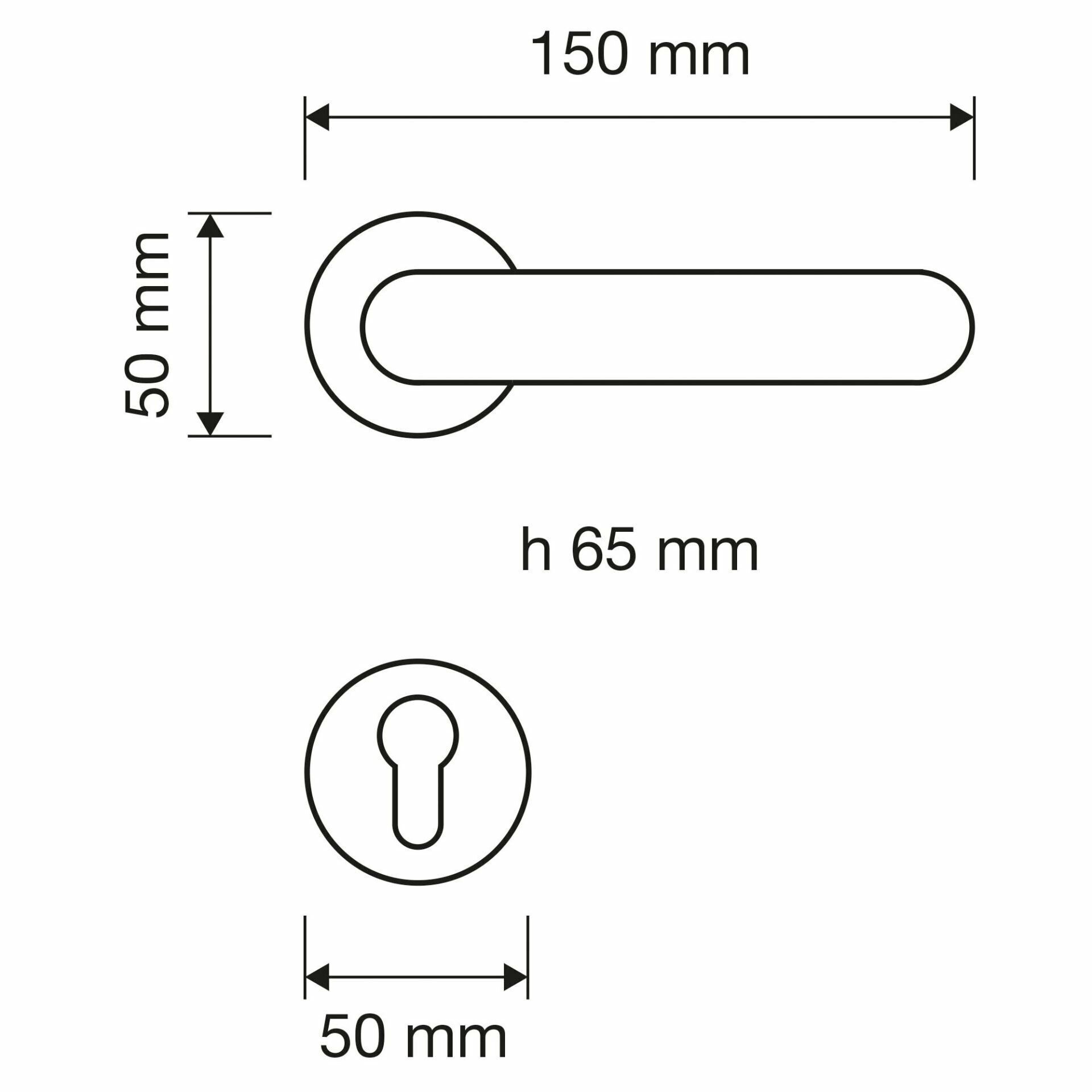 Aria Kapı Kolu Seti Satine Krom Barelli(Yale)