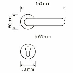 Aria Kapı Kolu Seti Satine Krom Barelli(Yale)