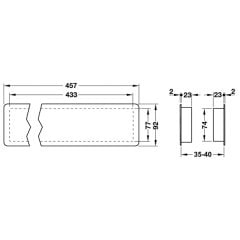 Hafele Havalandırma Menfezi 457x92mm, Beyaz Renk