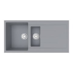 Vantole Bodrum-04 Granit Eviye 1,5 Göz Damlalıklı Gri