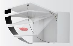 Hafele Free Flap 1.7 Makas Gövdesi C, Nikel Renk
