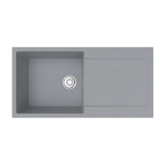 Vantole Granit Eviye Tek Göz Damlalıklı Beton Gri