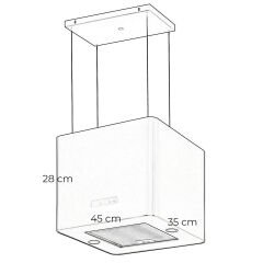 Gl General Ada Davlumbaz Willa GLD 1045SA Siyah 45 cm