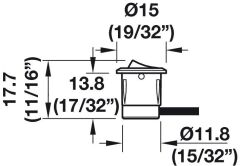 Hafele Açma Kapama Anahtarı, Siyah Renk
