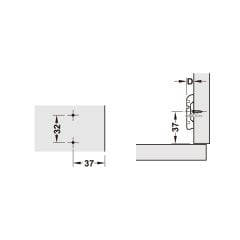Hafele Metalla 120 H Taban 4 Delik Klipsli 2mm