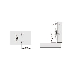 Hafele Metalla 120 H Taban 4 Delik Klipsli 2mm