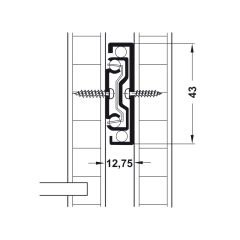 Hafele BALL43 Bilyalı Ray Tam Açılım 43/550mm