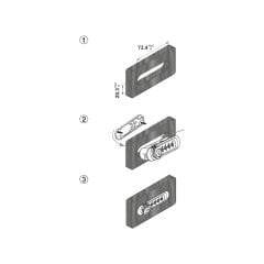 Hafele SPINLOCK II Döner Dilli DIN Sağ Dolap Kilidi